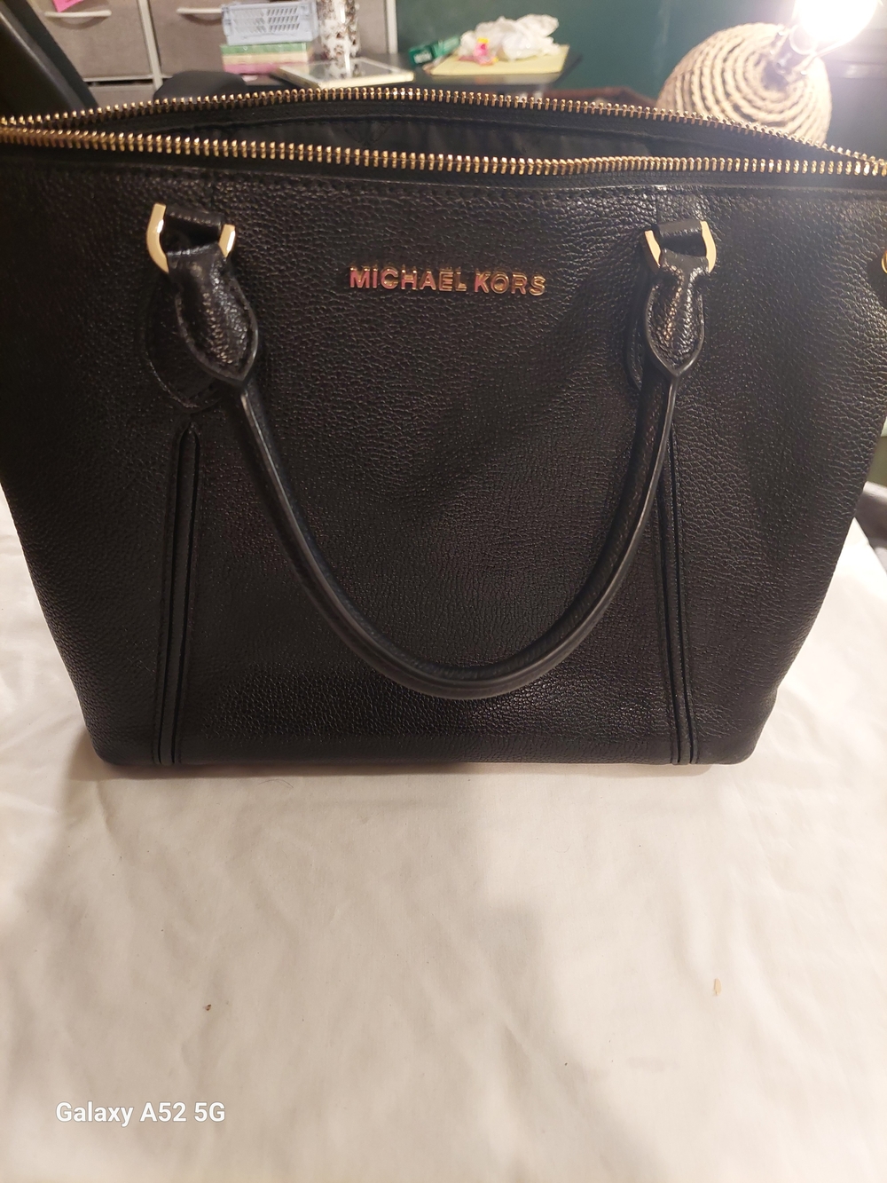 Michael Kors Black Soft Leather Satchel Bag